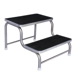 Double Step, Stainless Steel Frame with Rubber Top