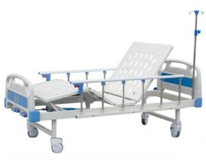 2 Function Manual Bed Fixed Height with IV Pole