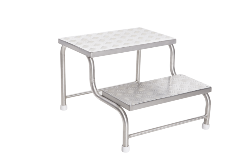 Double Step Stainless Steel Chequered Plate Top) Double Step Stainless Steel Chequered Plate Top