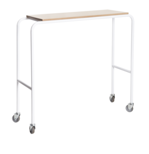 Overbed Table Fixed Height with Wood Top