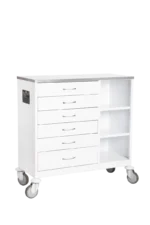 Anaesthetic Trolley – 6 Drawers With 3 Shelves