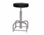 Operation Stool, on Rubber Feet, Stainless Steel Frame