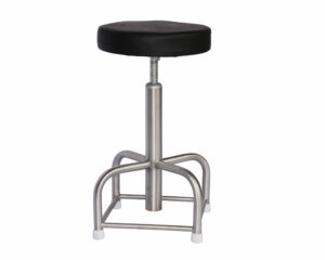 Operation Stool, on Rubber Feet, Stainless Steel Frame