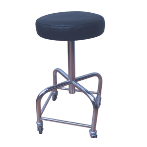 Operation Stool Stainless Steel with Adjustable Upholstered Seat on Castors